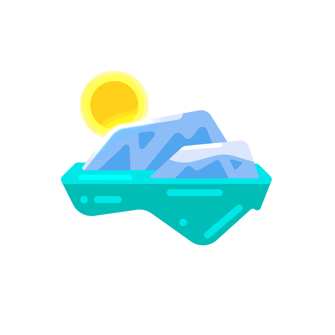 illustration-of-iceberg-ocean-and-sun